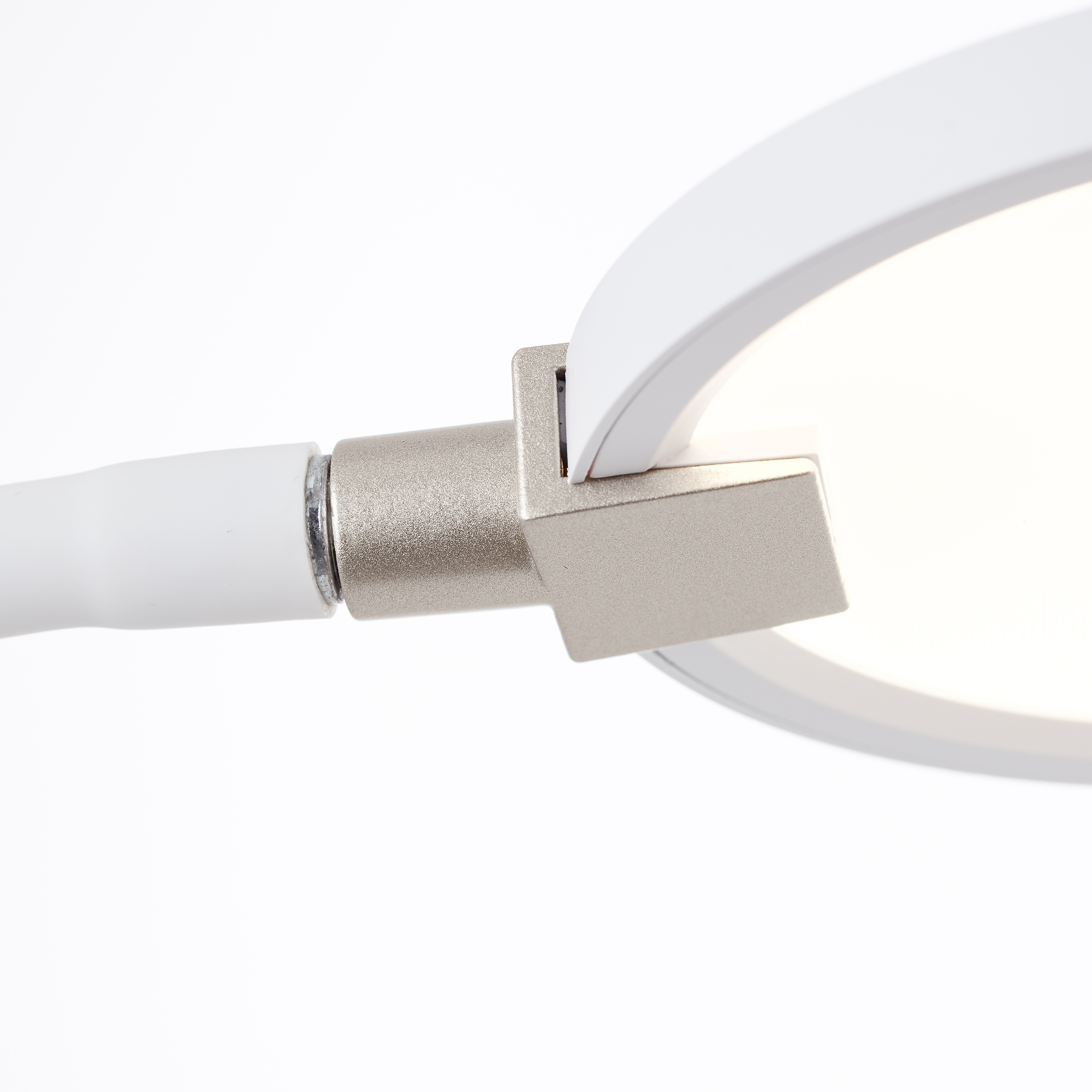 weiß chromfarbene LED Schreibtischlampe mit Flexarm einstellbar · Lightbox  Leuchten & Licht GmbH