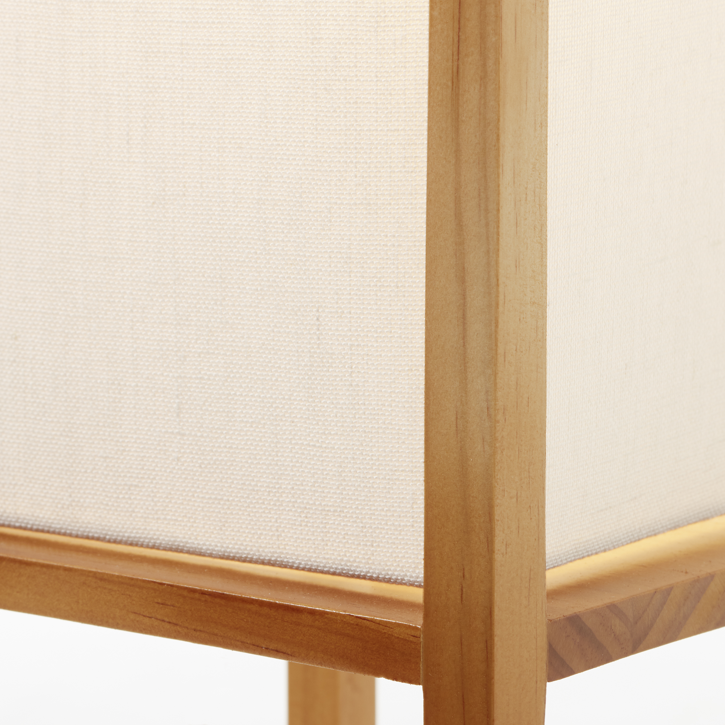 Tischleuchte natur/weiß Holz/Textil