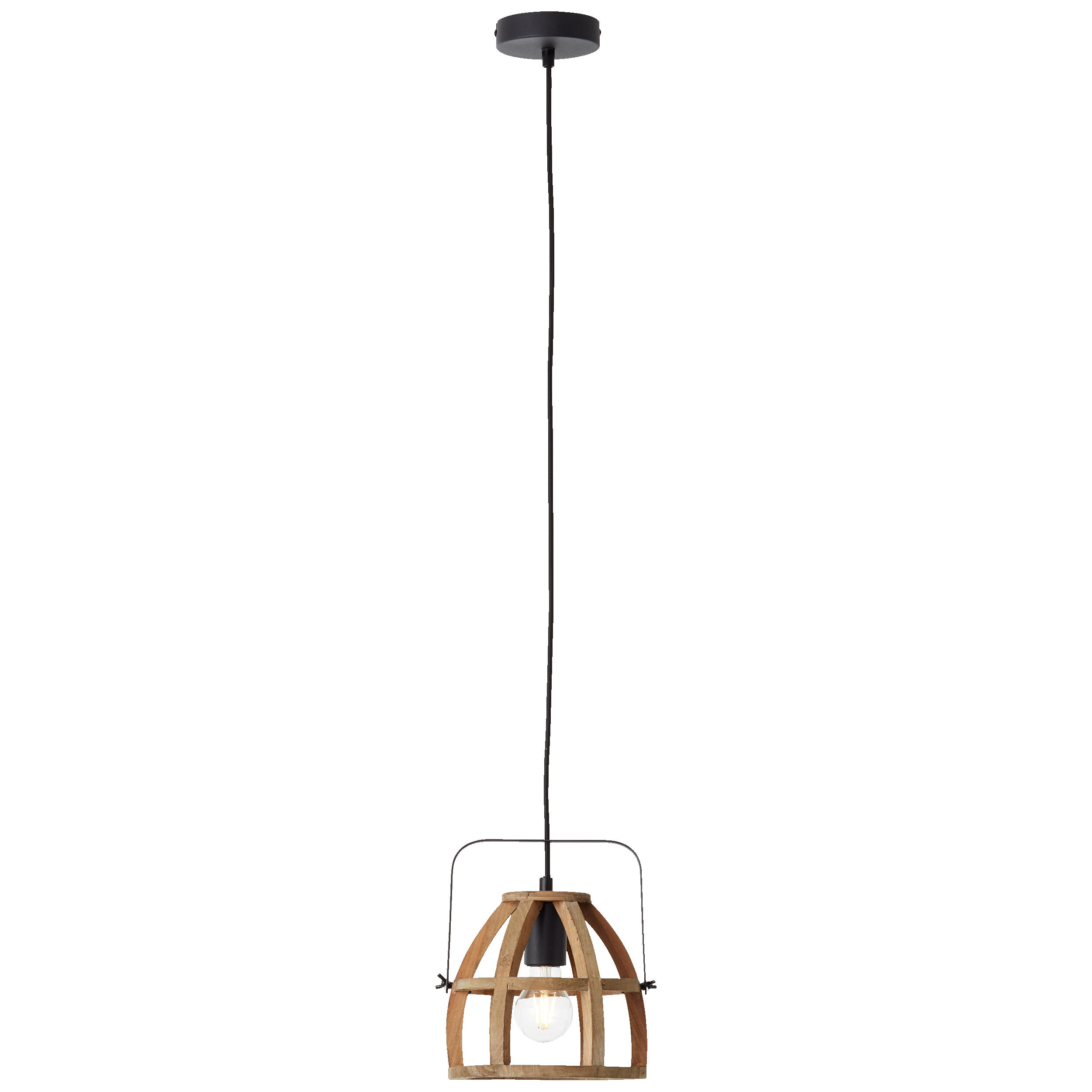 Hängelampe mit schwenkbarem Lampenschirm aus Holz · Lightbox Leuchten &  Licht GmbH