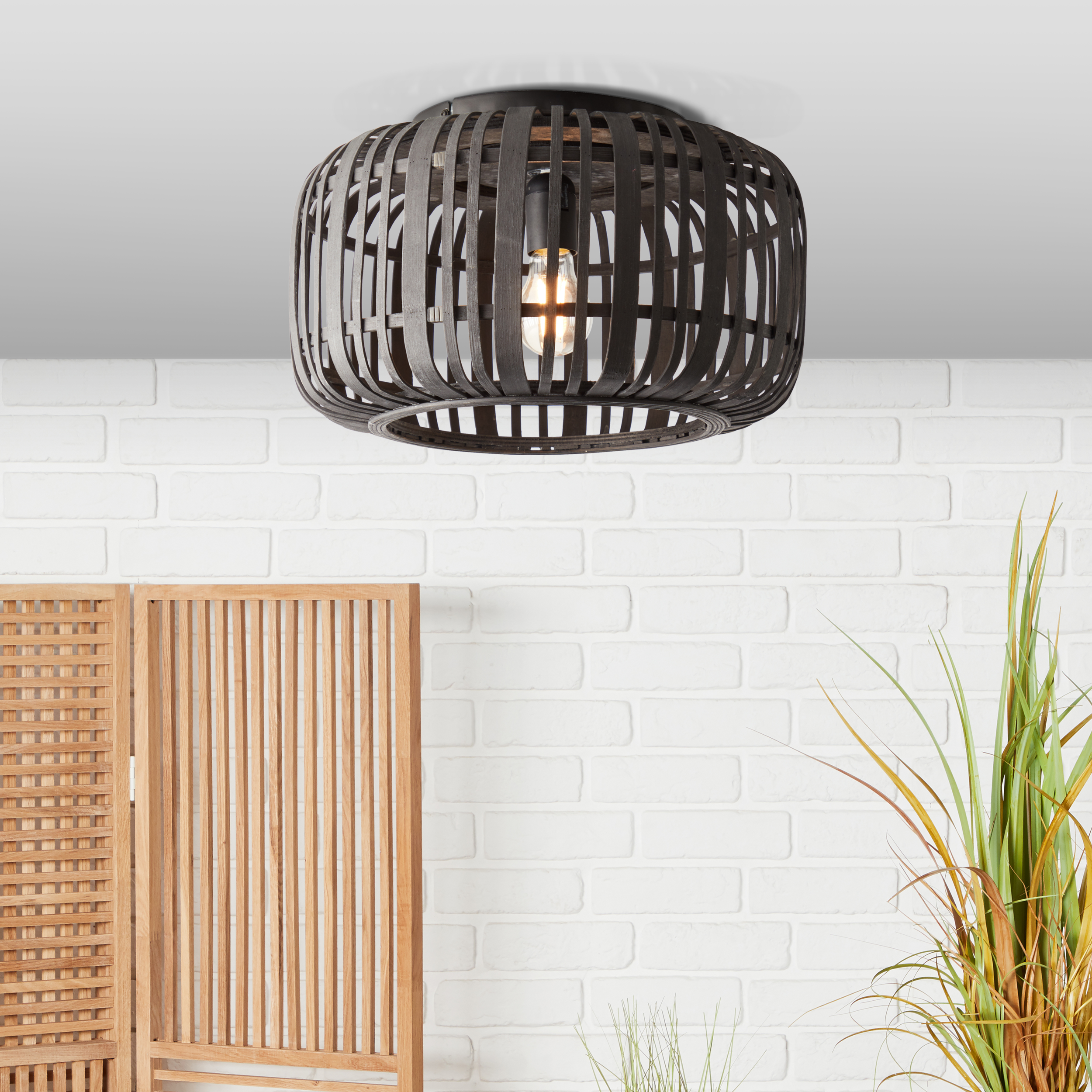 Leuchten Lightbox · GmbH Licht Stilvolle Bambus Deckenlampe &