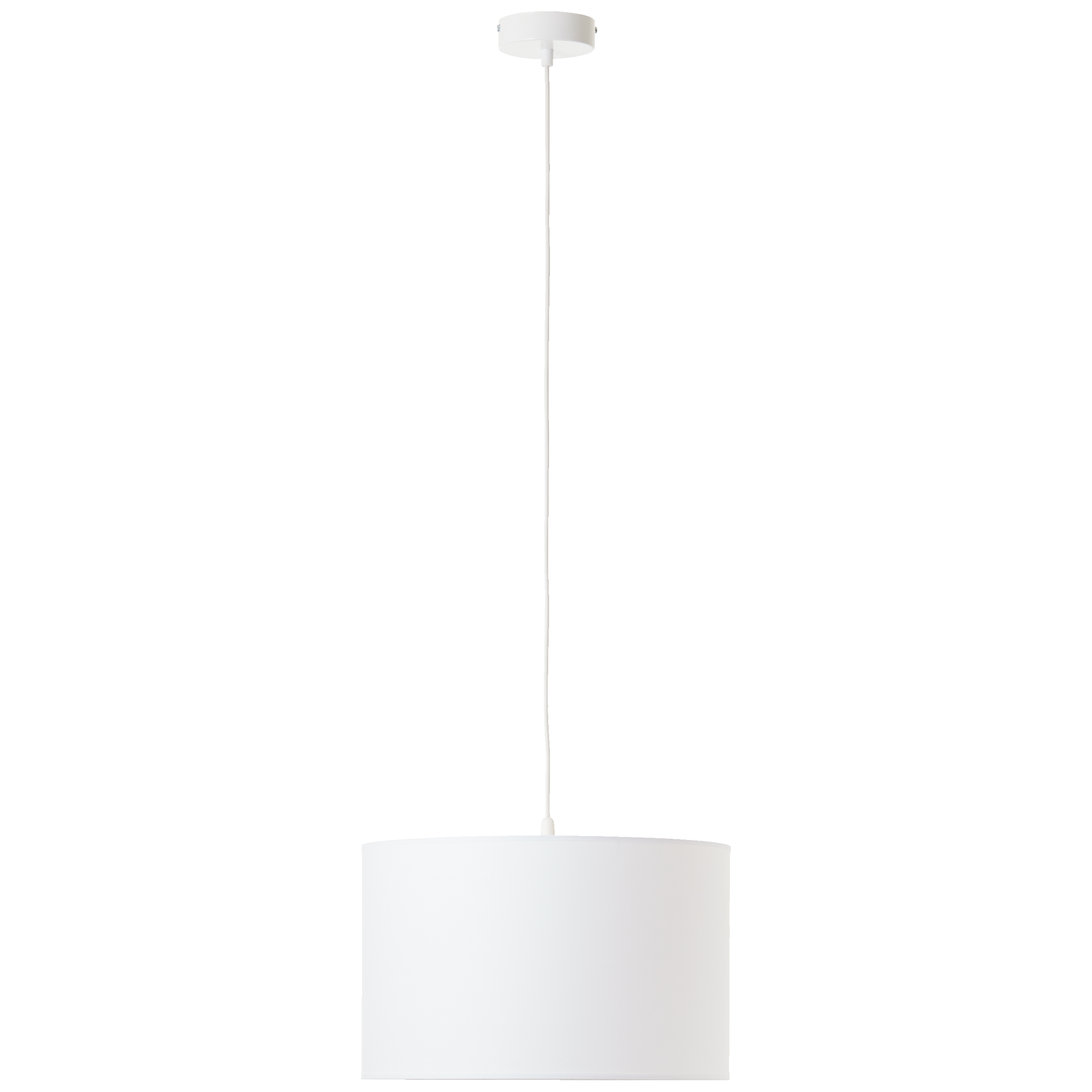 Hängelampe mit Stoffschirm weiß · Lightbox Leuchten & Licht GmbH