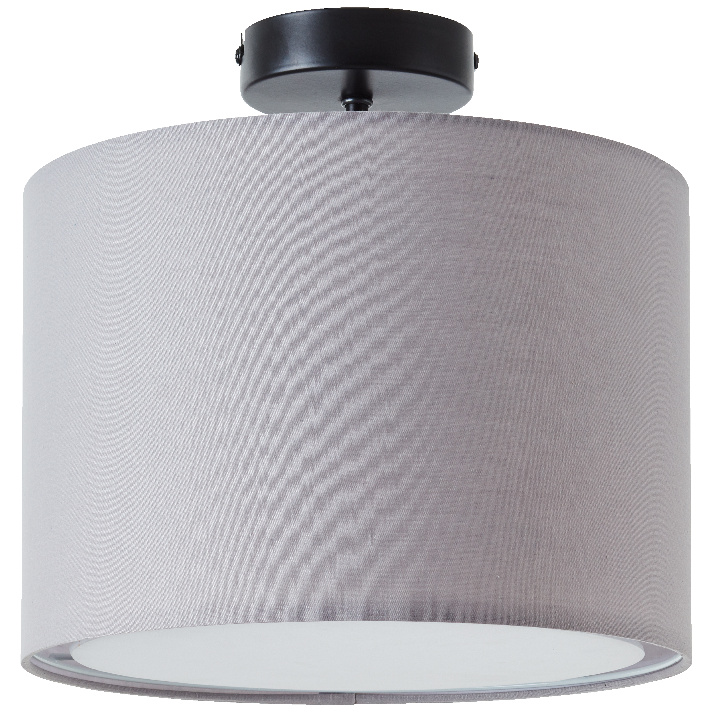 Licht grau dekorativem Stoffschirm & Lightbox in GmbH Deckenlampe Leuchten · Design mit